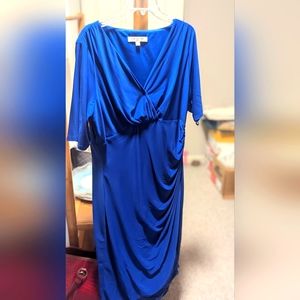 Evan Picone blue wrap dress